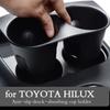 For Toyota Hilux SR5 4x4 2015 - 2025 REVO Anti-Slip Shock-absorbing Cup Holder Central Control Storage Box