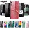 Стеклянный Чехол Для Samsung Galaxy M34 M35 Жесткая Пластиковая Задняя Крышка Для Samsung M 34 35 Чехлы С Мраморным Рисунком Чехол-Щит Для Телефона