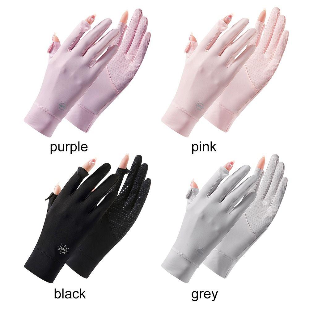 Fashion Summer Touch Screen Women Gloves Ice Silk Gloves Mittens Sunscreen Gloves