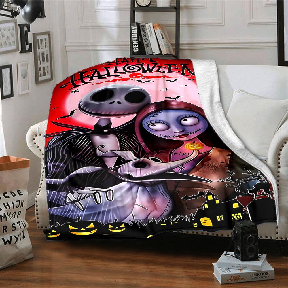 Happy Halloween Night Blanket Soft Throw Blanket For Home Bedroom Bed Sofa Travel Office Solid Christmas Blanket
