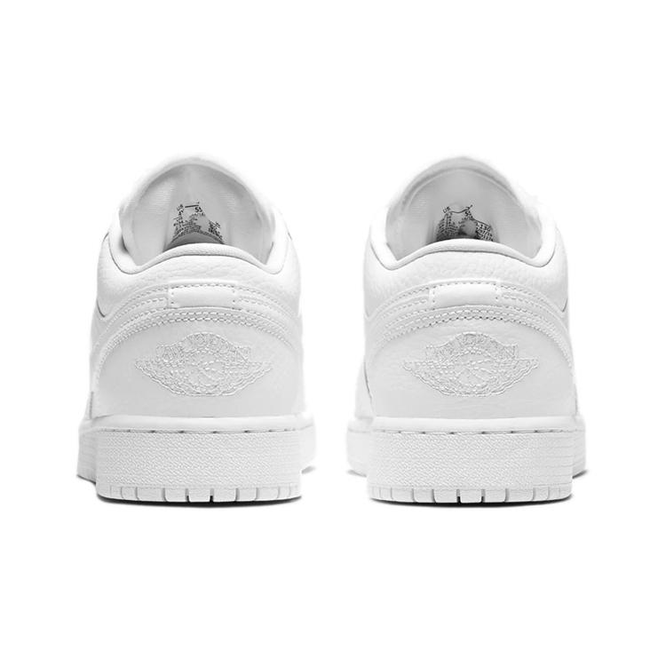 Jordan 1 Низкий Triple White Мятая Кожа GS 553560-130