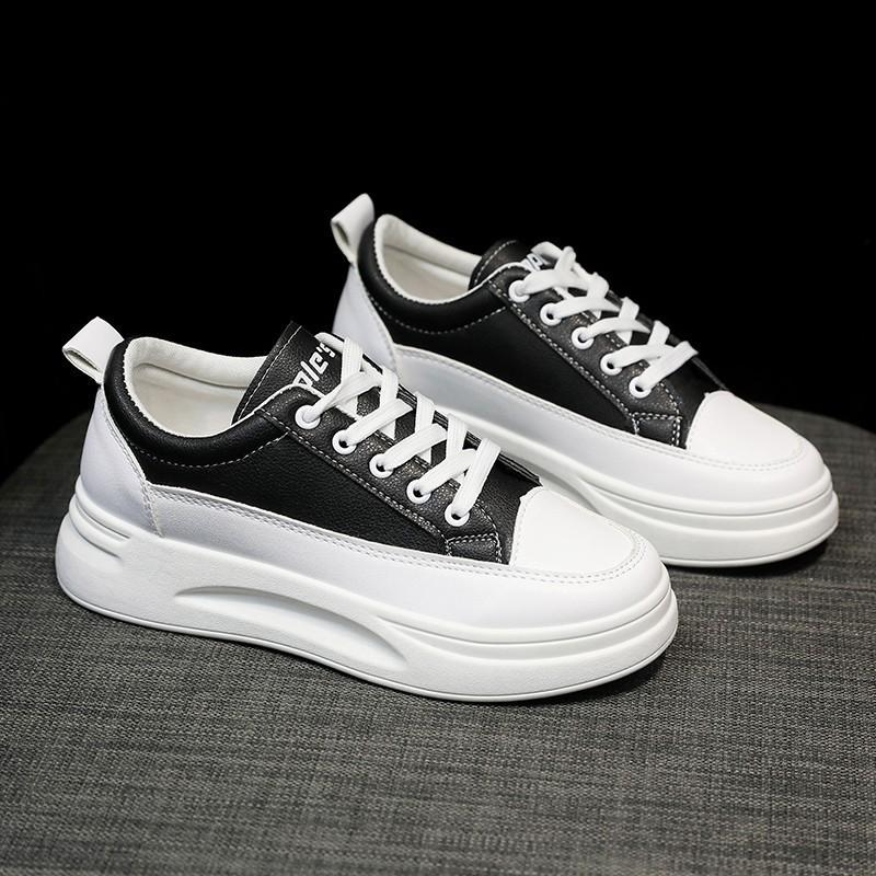 Platform white shoes women's 2025 new spring student casual women's shoes trendy sports board shoes single shoes women
