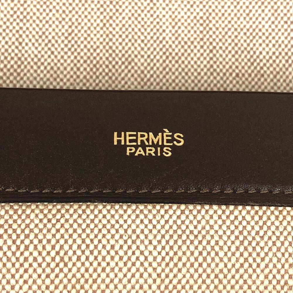 Hermes Equi Pouch Сумка-клатч с клапаном Кожа/Холст Бежевый/Коричневый