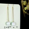 Summer 2024 Green Agate & Yellow Cat's Eye Stone Pink Gem Earrings for Women