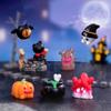 Skeleton Cat Zombie Halloween Miniature Figurine Bat Spider Desktop Knick-knack  Festival Supplies