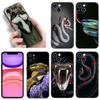 Animal Snake Phone Case For Apple iPhone 12 13 Mini 11 14 15 Pro Max 7 8 Plus X XR XS SE 2020 2022 Black Silicone Case