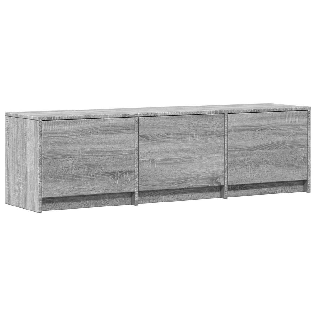 TV Stand with LED Lighting Grey Sonoma 140 x 34 x 40 cm