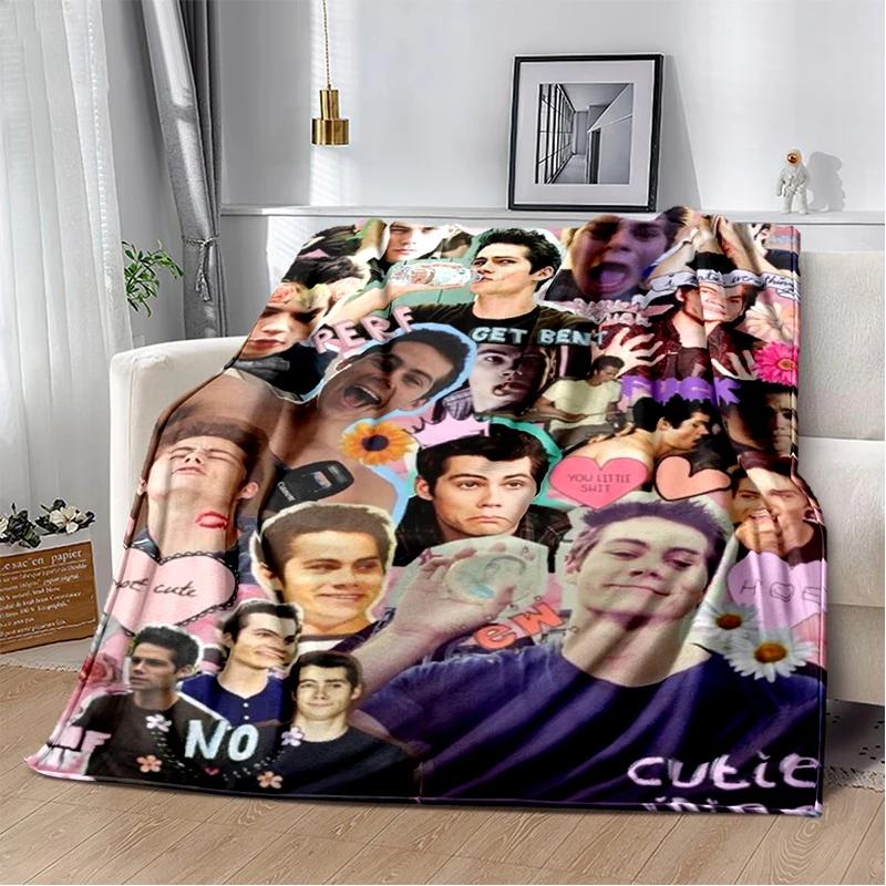 3D Dylan O’Brien DOB Actor Soft Plush Blanket,Flannel Blanket Throw Blanket for Living Room Bedroom Bed Sofa Picnic Cover Gift