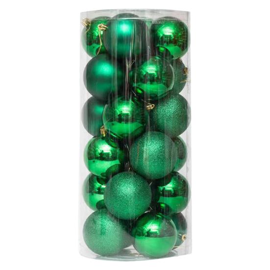 24Pcs Christmas Ball Create Atmosphere Ornaments Eye-catching Xmas Decoration Festive Beautiful Christmas Balls