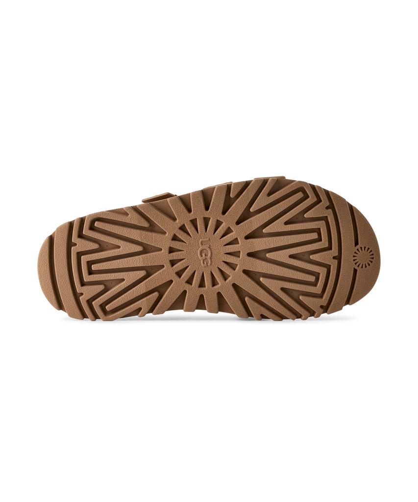 Ugg [Женские] Золотое Сияние Платформа Ремешок Шлепанцы (Шлепанцы 'Золотое Сияние') - Темный песок / 1167430-Dnd