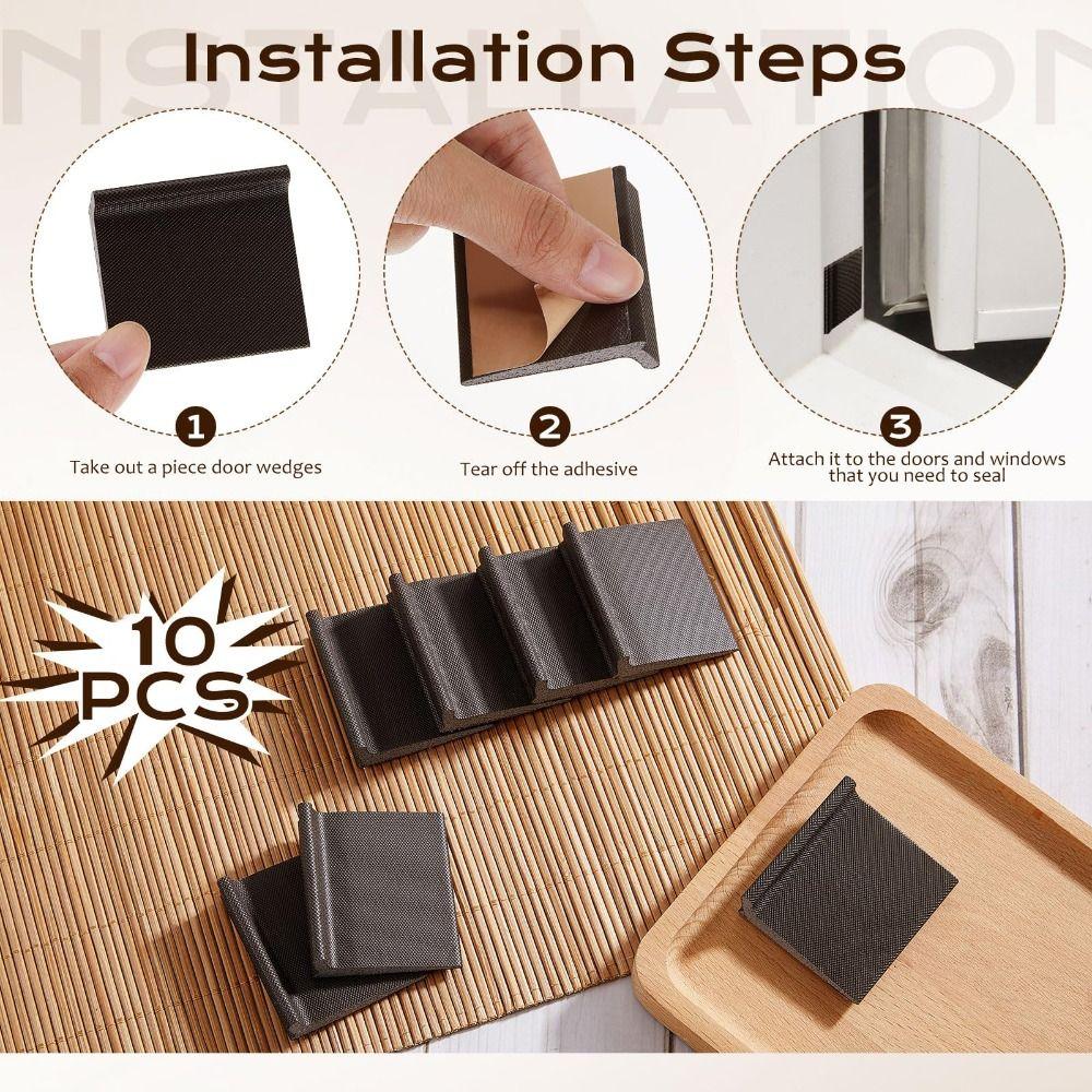 10 Pcs Self Adhesive Door Corner Seal Corner Foam Weatherstripping Draft Stopper  Home Improvement