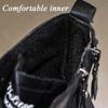 Woman Leather Ankle Boots Lace Up Shoes Woman Short Autumn Winter Boots Platform Heels Working Boots Footwear