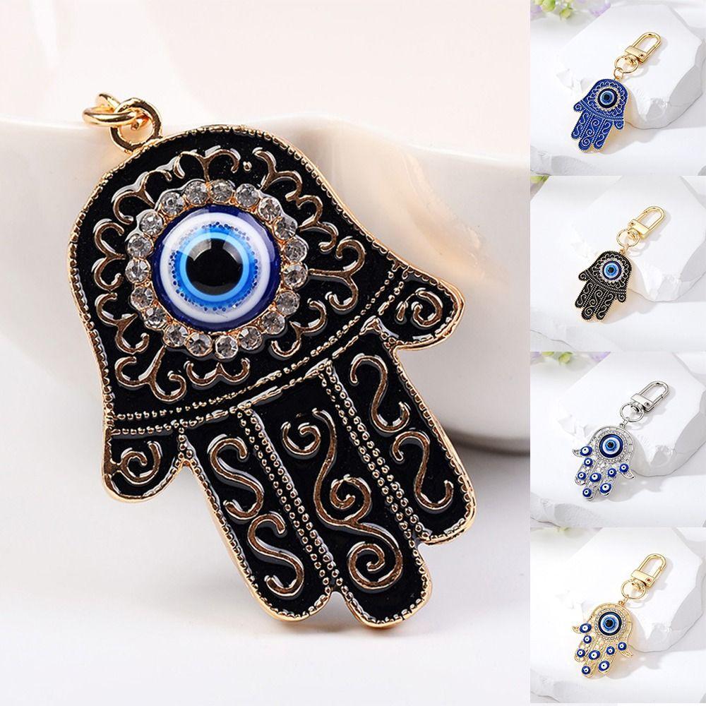 Zinc Zinc Alloy Turkish Blue Eye Pendant Korean Style Backpack Charms Mini Demon Eye Hand Keychain Gift