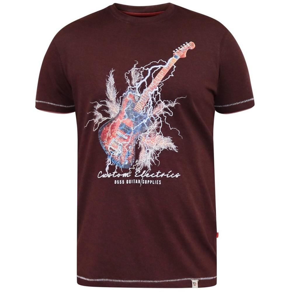 Duke Mens D555 Redbourn Lightning Guitar Kingsize T-Shirt