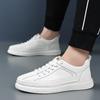 Fashion Spring Autumn Cow Leather Sneakers for Men Fashion Causal New Designer Sports Shoes Male Black White Lace Zapatos De Hombre