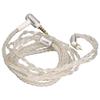 Earphone Upgrade Cable Replacement 8 Core Silver Plated 2 Pin Headphone Wire with Mic for KZ C10