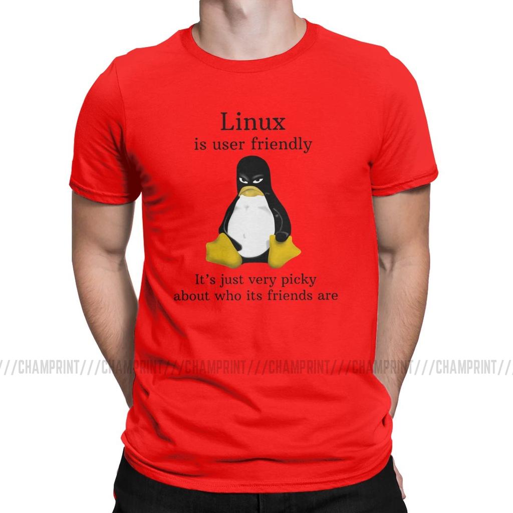 Linux удобен для пользователя футболки Мужчины Arch Linux Tux Программист Компьютерный разработчик Футболка Geek Nerd