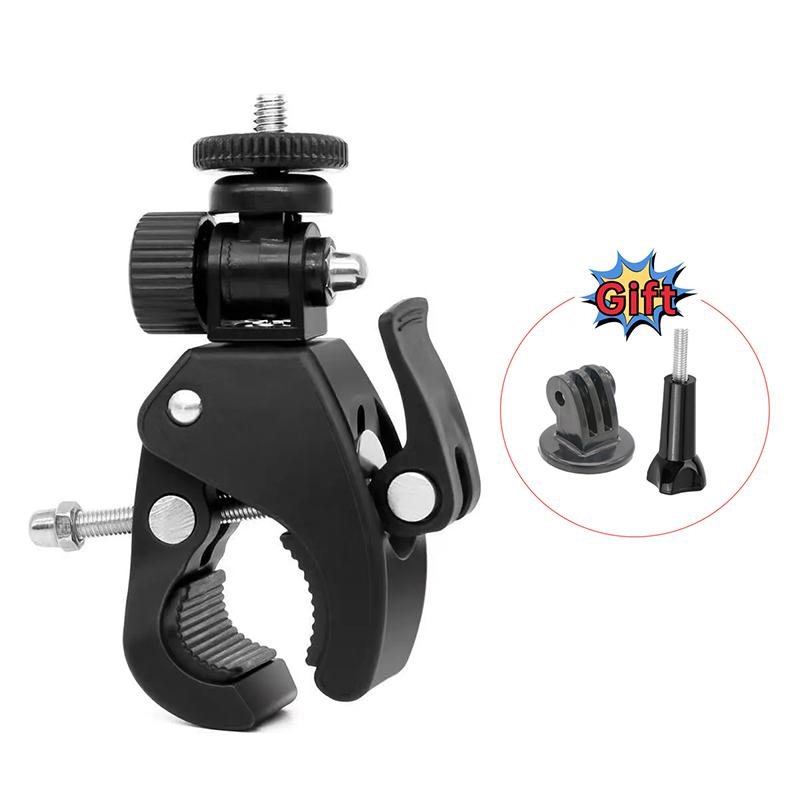 Mount Bike Bicycle Motorcycle Handlebar Clamp Camera Mount Tripod Adapter for Insta360 X4 Ace Go3 X3 Gopro 12 11 DJI Action 4 3