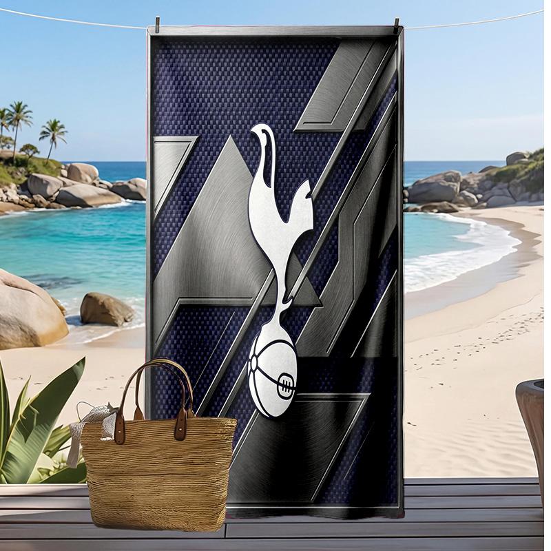 Пляжное полотенце с принтом Tottenham Hotspur, быстросохнущее, мягкое, портативное, большое, прямоугольное, пляжное покрывало для путешествий, бассейна