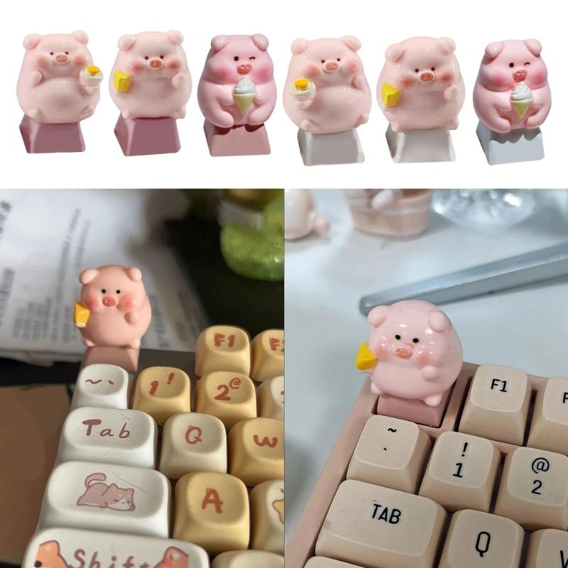 Креативная розовая свинья Keycap Мультяшные Keycaps Для Механических Клавиатур с Крестовым Штоком Замена Одного Клавиши