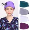 Nurse Doctor Hat with Built-in Sweat-Absorbent Terry Cloth Dentist Cap with Adjustable Elastic Band for Salons Waiters Labs Vets Kitchens