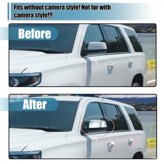 Chrome Top Half Mirror Cover Handle Cover for Chevy Tahoe Suburban for GMC Yukon