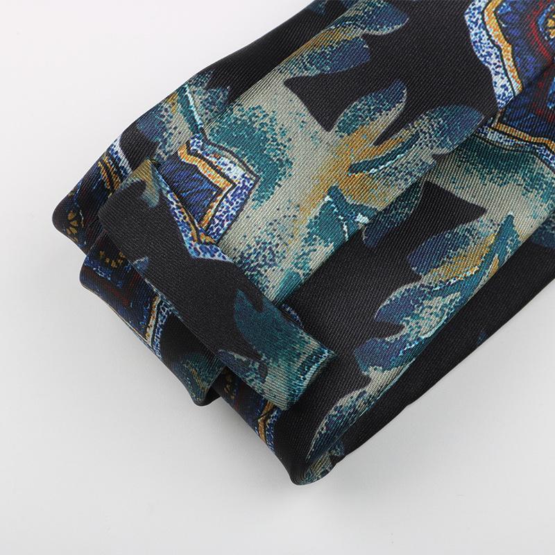 Мужской печатный галстук, узор Ретро, костюм джентльмена, ширина рубашки 9 см, шелковистый, мягкий, длинный, ручной работы