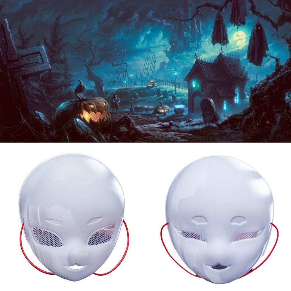 Очаровательная маска для лица белой лисы для детей с сетчатым дизайном и деталями ручной работы