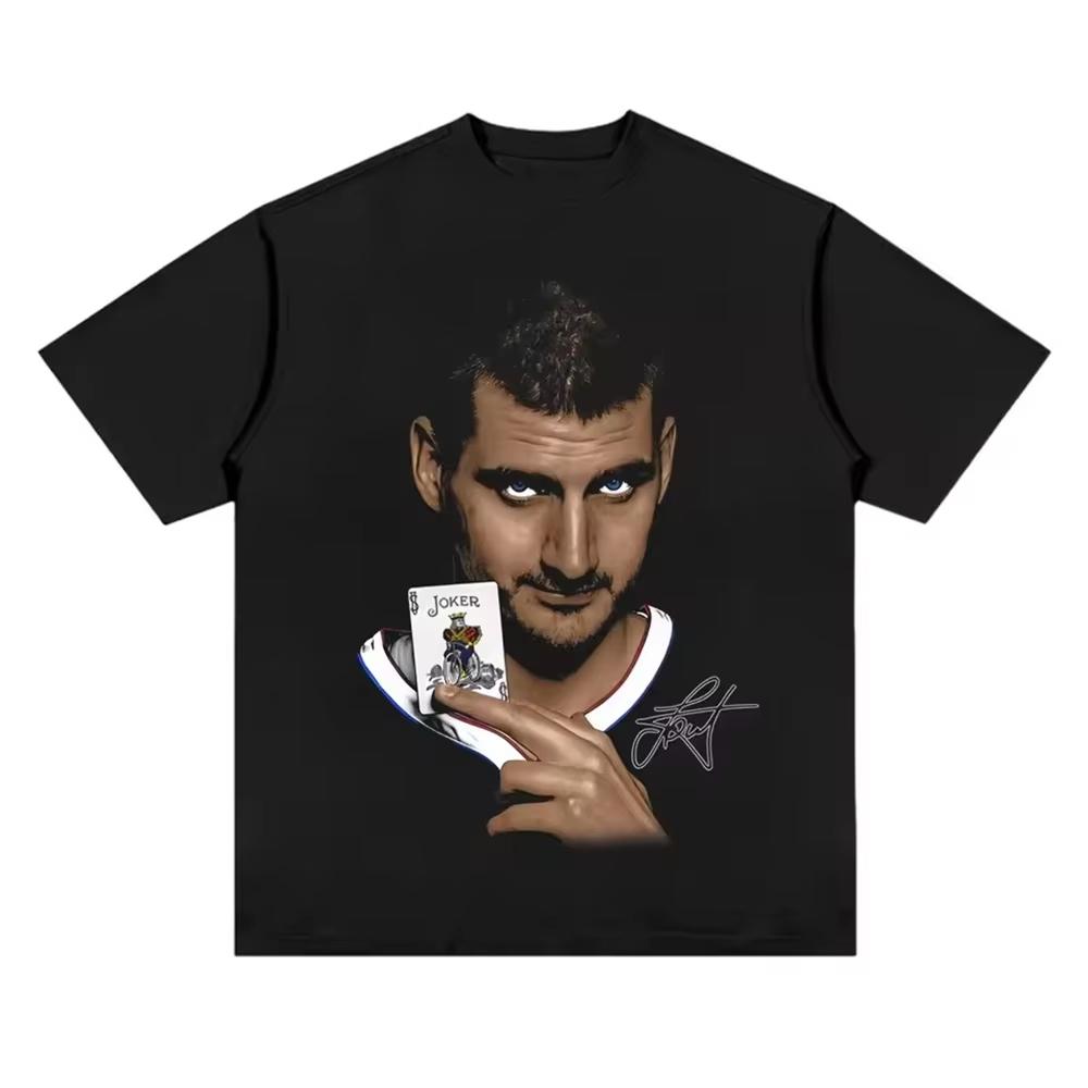 Basketball Star Print Short Sleeve Unisex Women Tshirts High Quality Cotton Crewneck T Shirt Oversized Loose Tees Ball Fans Gifts