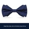 Men's Burgundy & Black Bow Tie for Weddings - British Korean Style