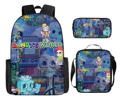 Rhythm Box Sprunki Student School Bag Backpack Backpack Three-Piece Set