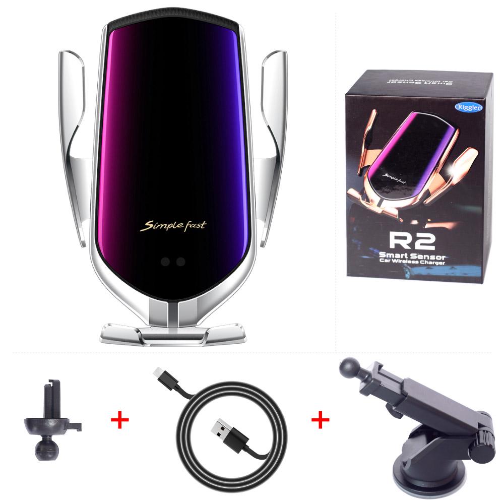 Автоматическое автомобильное беспроводное зарядное устройство 10 Вт типа C Forhuawei Mate30 Pro Forsamsung S10 + Qi Инфракрасный индукционный автомобильный держатель для телефона