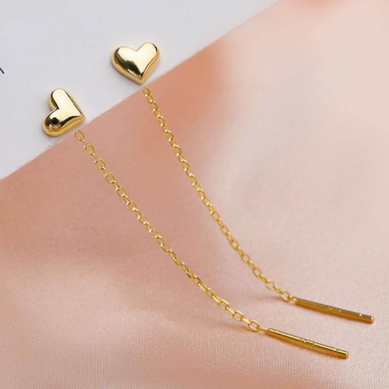 Новый! Женские длинные серебряные серьги с кисточками в корейском стиле, простые универсальные стильные серьги, ювелирные аксессуары