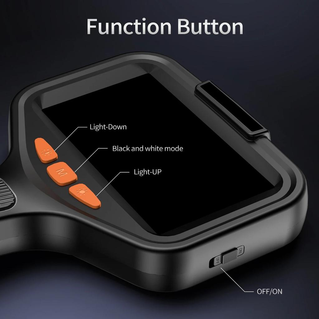 2024 Новая промышленная камера для бороскопа с объективом 8 мм, 1080P HD, 4,3-дюймовый ЖК-цифровой ручной бороскоп, IP67, водонепроницаемая камера для осмотра канализационных труб