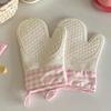 1Pc Silicone Heat Resistant Gloves Non-Slip Oven Mitts Kitchen Hand Clamps Thickened