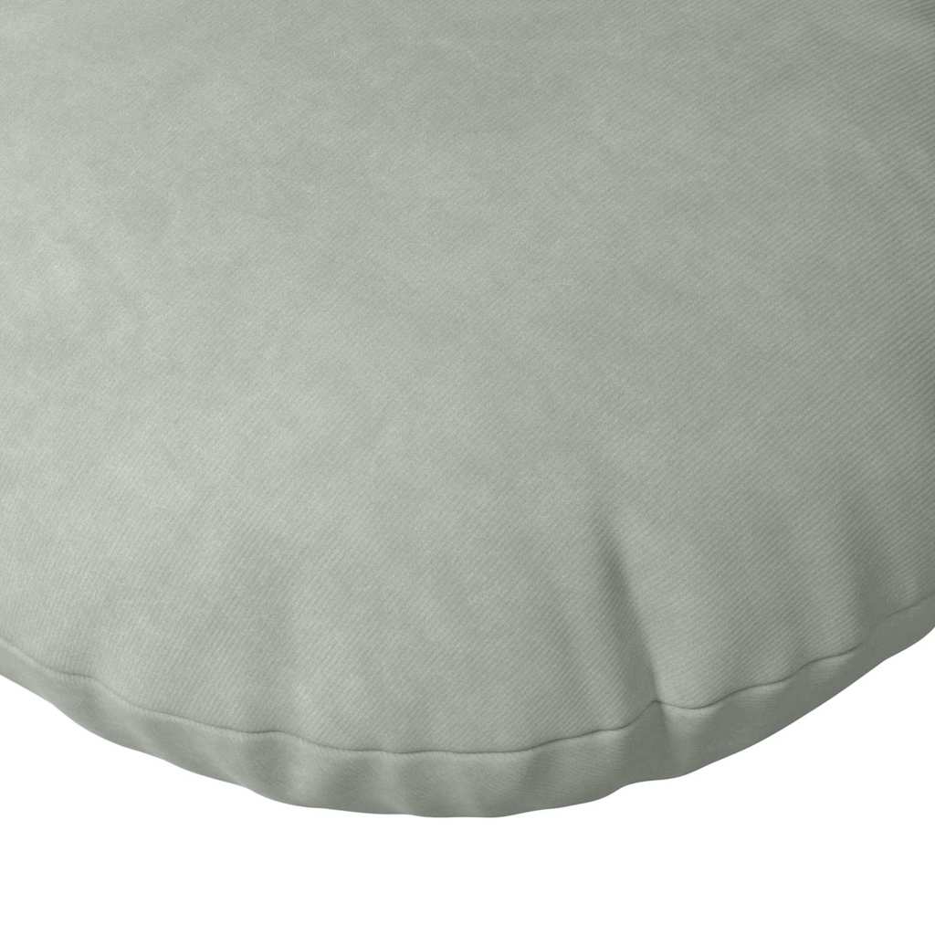 Seat Cushion 2 Pieces Light Grey Ø 40 x 13 cm Velvet