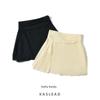 Kaslead New Arrival Women's Clothing Fashion Style Fashion Minimalist Pure Color Ruched Waist Short Skirt