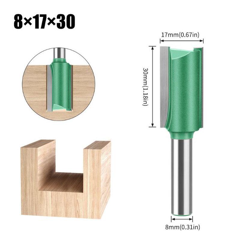 Фреза для деревообработки с хвостовиком 8 мм, прямой двухлезвийный нож, нож для резьбы по дереву, отрезной нож, долбежный инструмент для деревообработки