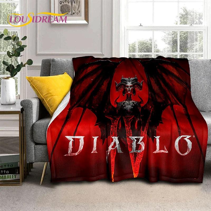 Мягкое фланелевое одеяло Diablo 3D Retro Gamer для кроватей, диванов, пикников, плед для отдыха на свежем воздухе, подарок