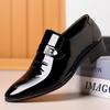 New Leather Shoes Men's Large Size Business Suit Breathable Men's Korean Style Pointed Toe Groom Wedding Shoes