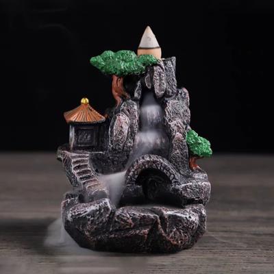 Привлекательный антизасоряющийся смоляной фонтан для благовоний, дымовой водопад, декор комнаты для йоги