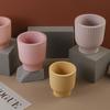 Concrete Round Stripe Candle Cup Silicone Mold DIY Handmade Planter Plaster Resin Storage Box Casting Molds Home Craft Decor