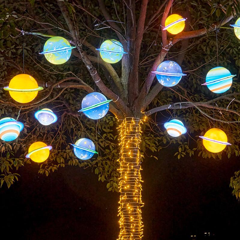 Земля Венера Юпитер Светодиодный Планетный Светильник Подвесная Лампа Для Наружного Сада Двора Декора