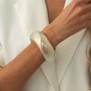 Transparent Colorful Resin Bangles Punk Hip Hop Chunky Bangles Laser Bracelets  Women Jewelry