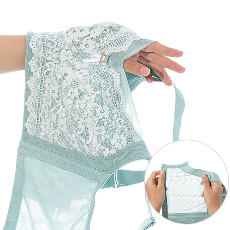 Non-padded Wireless Womens Full Coverage Lace Minimizer Bra Plus Size Adjustable Underwear 75 80 85 90 95 100 105 B C D E F