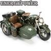 EnergyPower Changjiang 750 Vintage Bike 36cm Large Size Steel Model Deluxe Edition Handmade Finished Product Scale Retro Motorcycle Sidecar Military