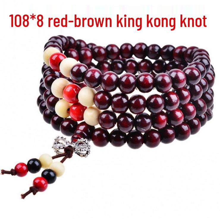 Браслет из 108 бусин сандалового дерева - Модный дизайн в три ряда для женщин