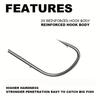 10pcs/box 3X Reinforced Lead Fishing Hook, Lure Double-Back Sting, Root Fishing Hook Anti-Loose Small Lead Head Hook Green Tail Hook