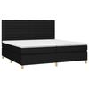 Maison Exclusive - Sommier à lattes de lit et matelas et LED Noir 200x200 cm Tissu
