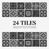 24 Pieces European Pattern Self-Adhesive Tile Sticker Waterproof And Oil-Proof Kitchen Bathroom Wall Decoration Matte Film Pvc Wall Sticker